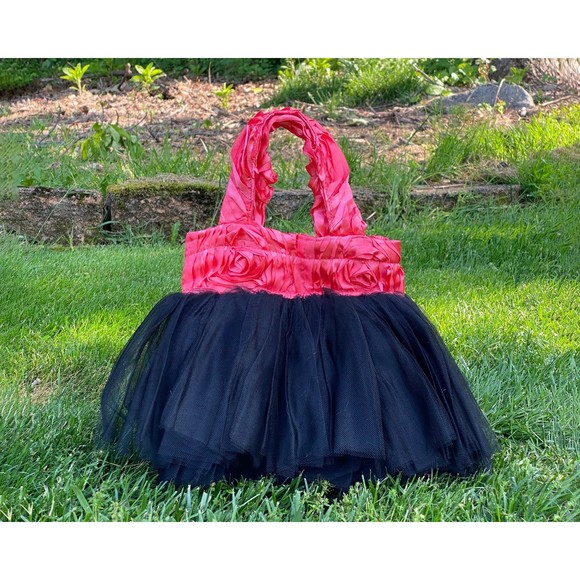Gothic Baby Princess Tote, Gothic Bride Tote, Wedding Bags, Red Black Tote - Picture 1 of 4